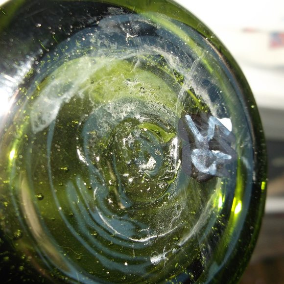 vintage heavy blown glass  water glasses. - Picture 3 of 4